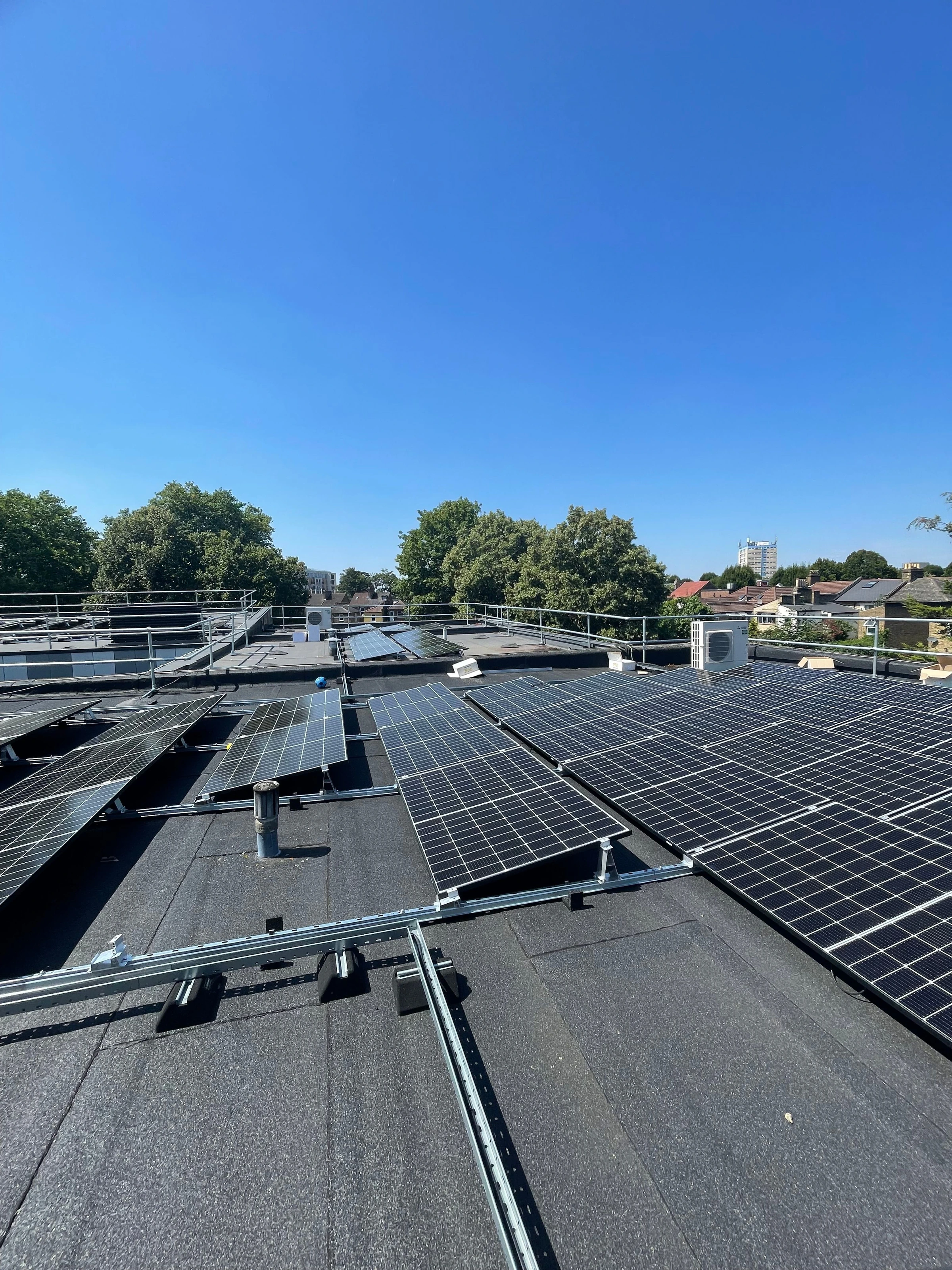 Installation of over 300 solar panels for a commercial job. St.Stephen School and Children's Centre, London, photo 2